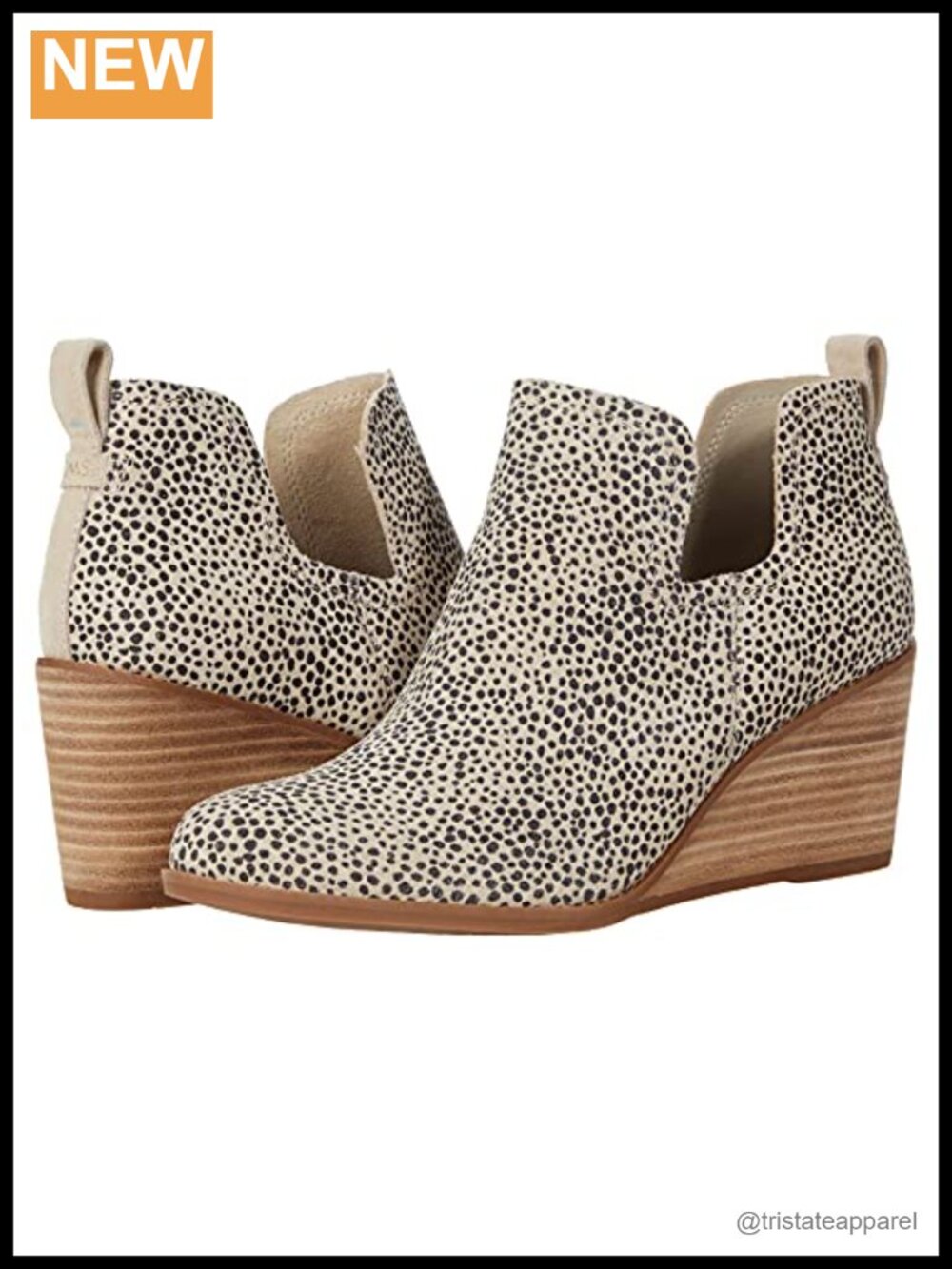 TOMS Kallie Suede Wedge Ankle Booties with Cutouts